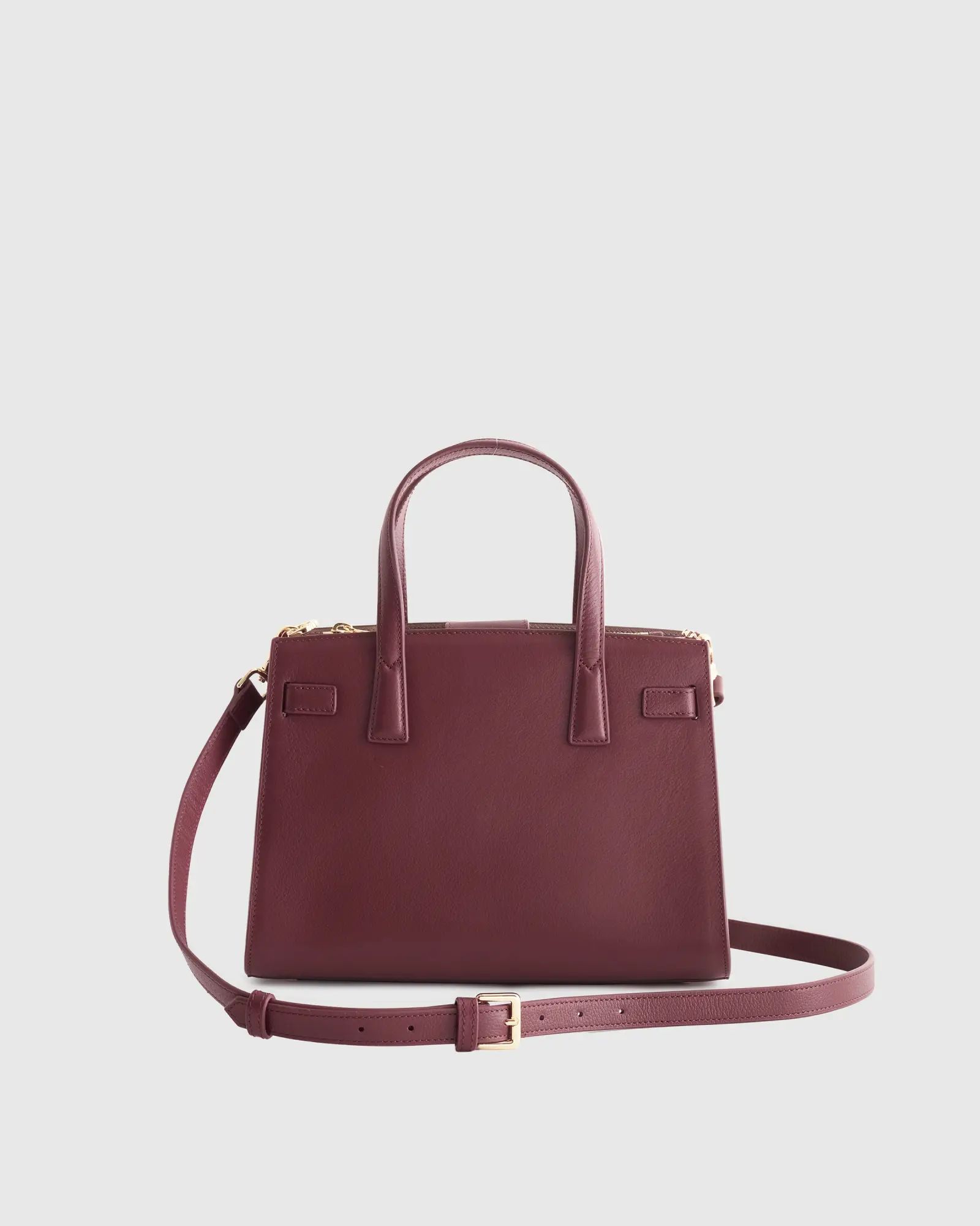 Italian Leather Small Triple Compartment Satchel | Quince