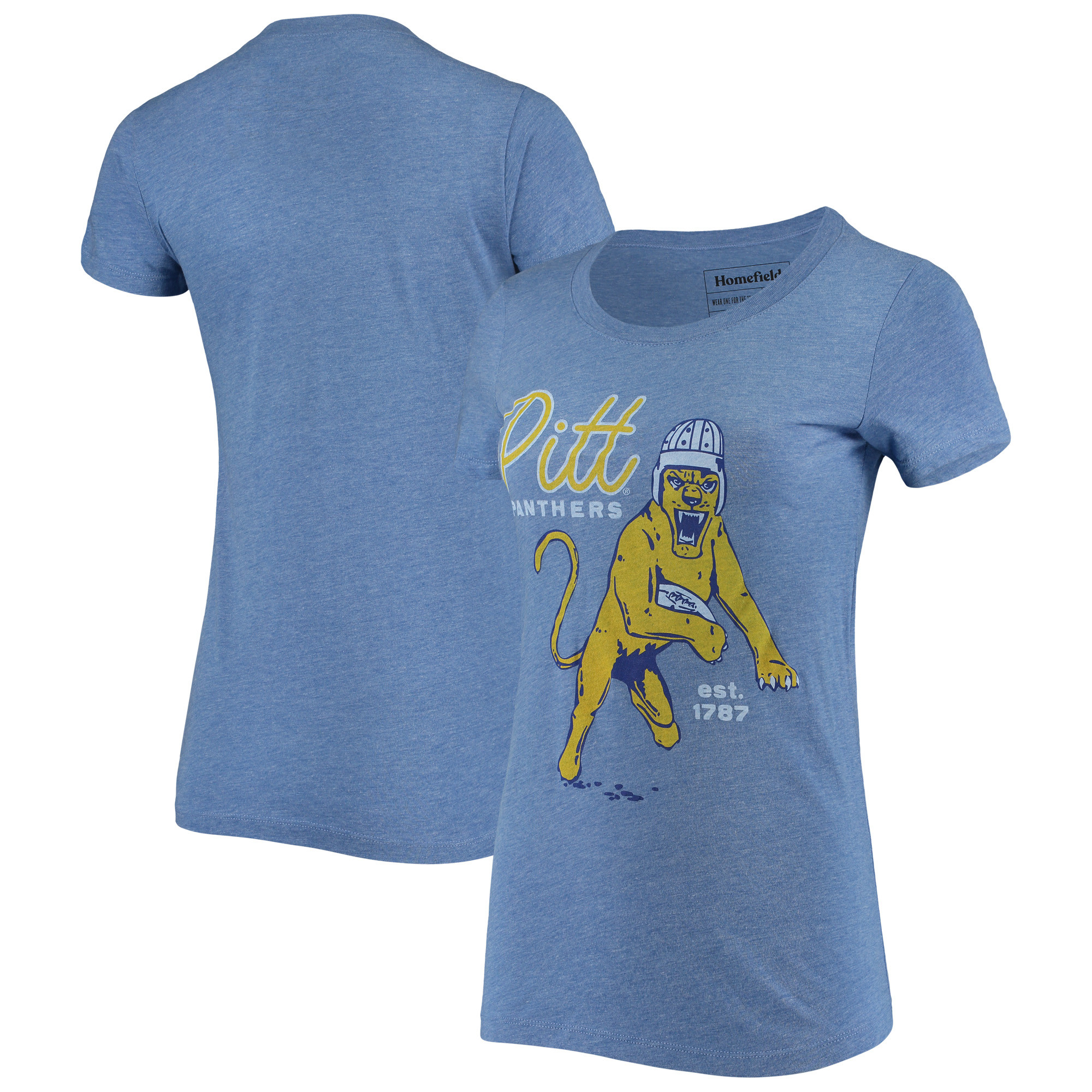 Women's Homefield Heathered Royal Pitt Panthers Vintage Est. 1787 Tri-Blend T-Shirt | Fanatics
