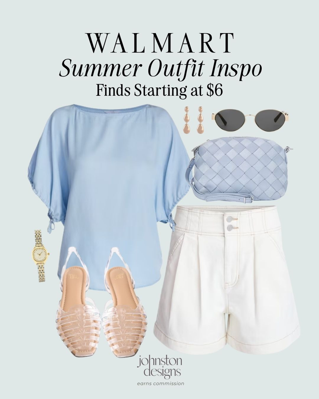 Walmart summer outfit inspo 🤍 These finds are so cute for warm days, vacation outfits, lunch dates or an everyday casual look. Love the soft blue with white shorts!

Walmart outfit, Walmart finds, summer outfit, summer style, blue top, white shorts, woven sandals, quilted bag, vacation outfit, casual summer outfit, affordable fashion, Walmart fashion, outfit inspo, summer accessories 

 #LTKootd #LTKSeasonal