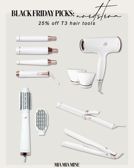 T3 hair tools on sale for the Nordstrom Black Friday sale
T3 curling iron 
T3 hairdryer 


#LTKCyberweek #LTKsalealert #LTKbeauty