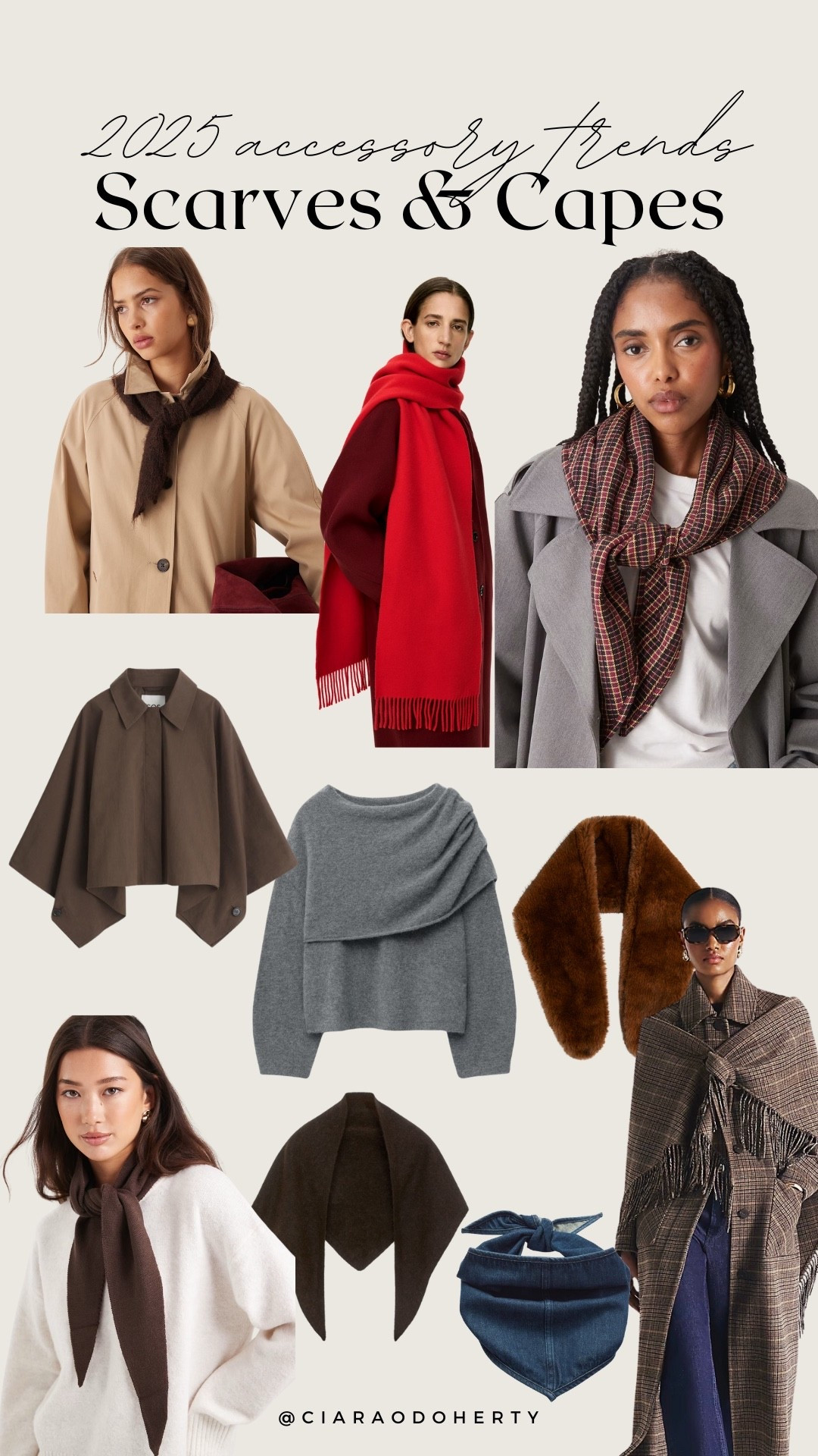 2025 Accessory Trends: Scarves & Capes
Wool scarf, cape, neckerchiefs, triangle scarf 

#LTKautumn #LTKireland #LTKFashionMonth