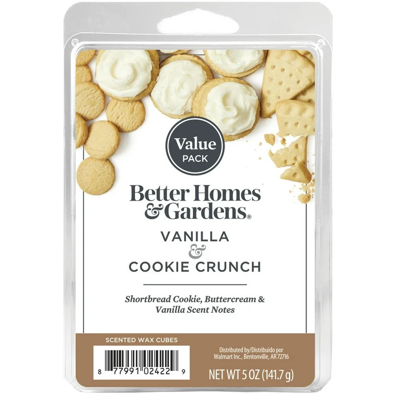 Vanilla Cookie Crunch Scented Wax Melts, Better Homes & Gardens, 5 oz (Value Size) | Walmart (US)