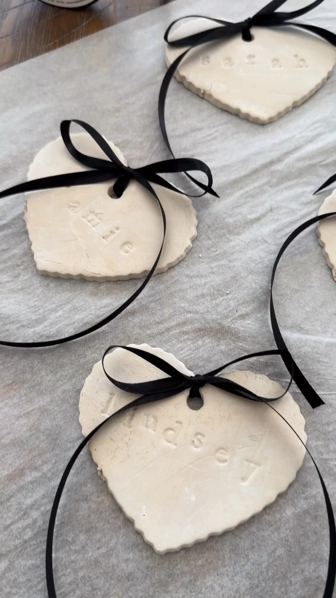 Clay place cards DIY you can make these any shape you want I used a heart cookie cutter and this air dry clay. 

#LTKSeasonal #LTKValentine #LTKHome