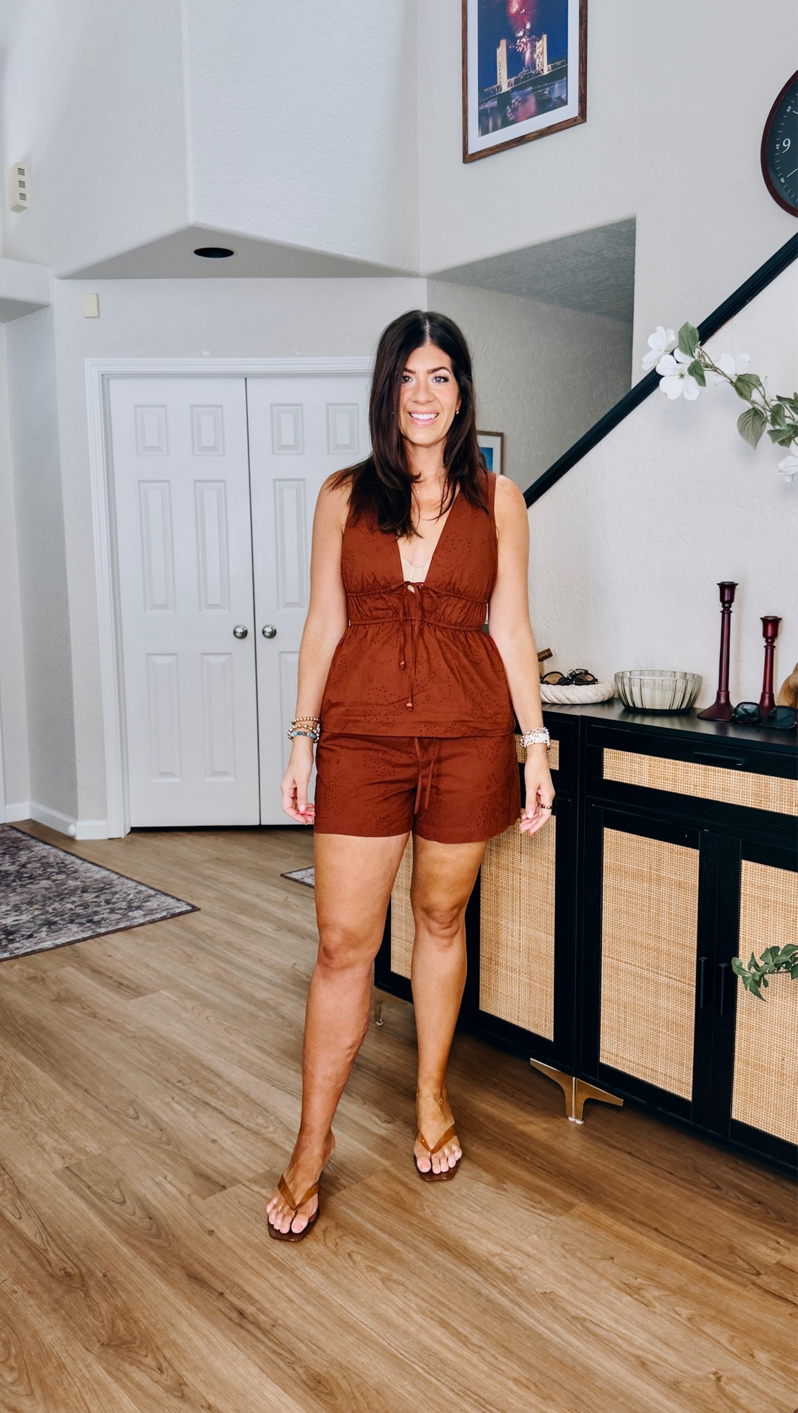 Summer style under $50
In a medium tie front eyelet top and medium eyelet shorts

#LTKMidsize #LTKSaleAlert #LTKOver40