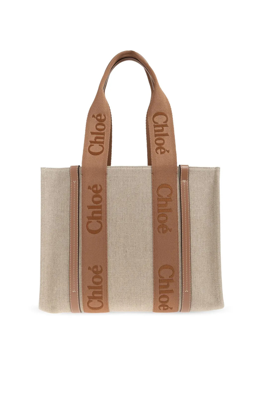 Chlo\u00e9 Woody Logo Detailed Medium Tote Bag | Cettire Global