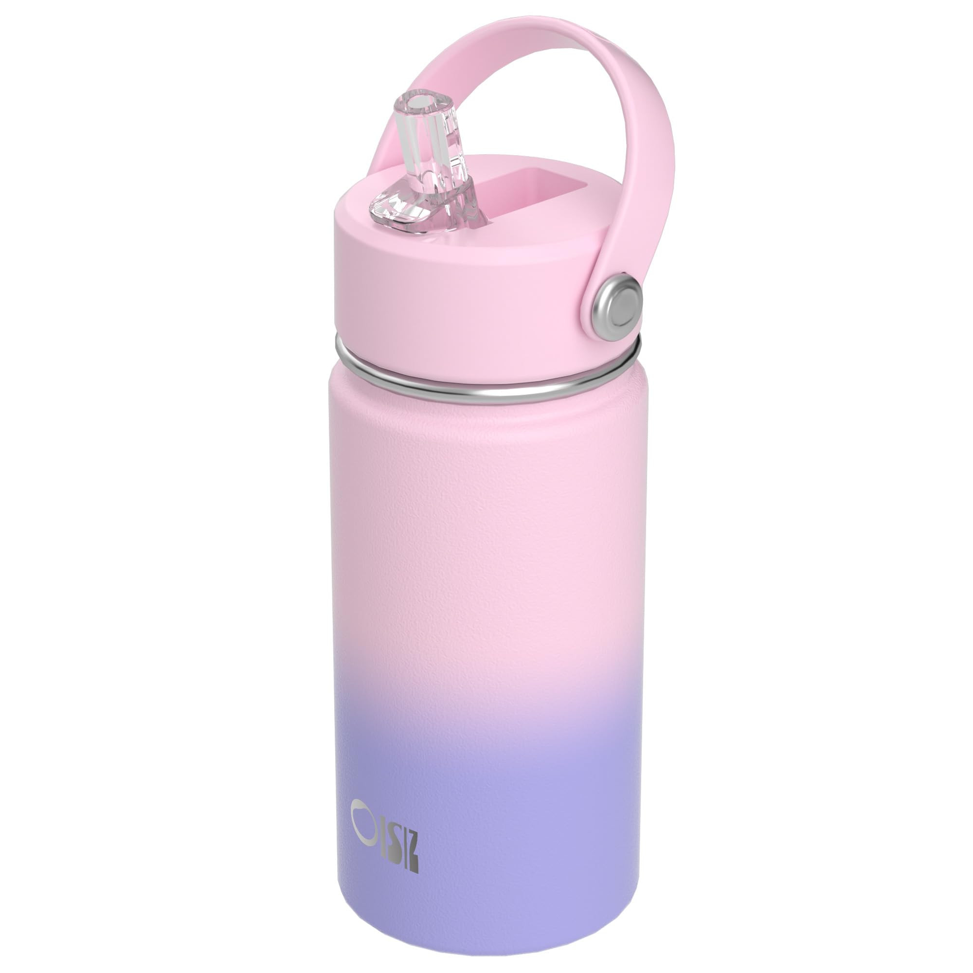OISIZ Kids Water Bottle with Straw Lid 14oz, Vacuum Insulated 316 Stainless Steel Water Bottles f... | Amazon (US)