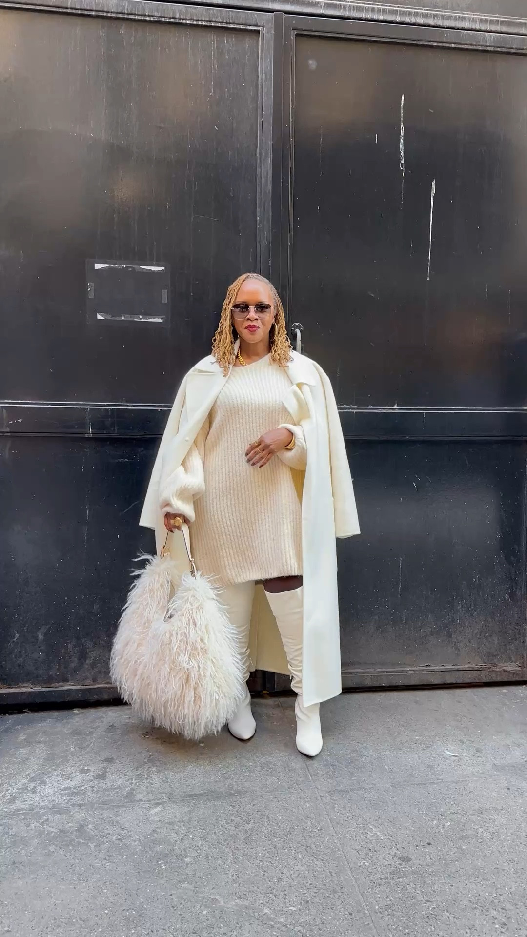 All white late winter early spring outfit in New York City 

#LTKSpringSale #LTKdayinmylife #LTKootd