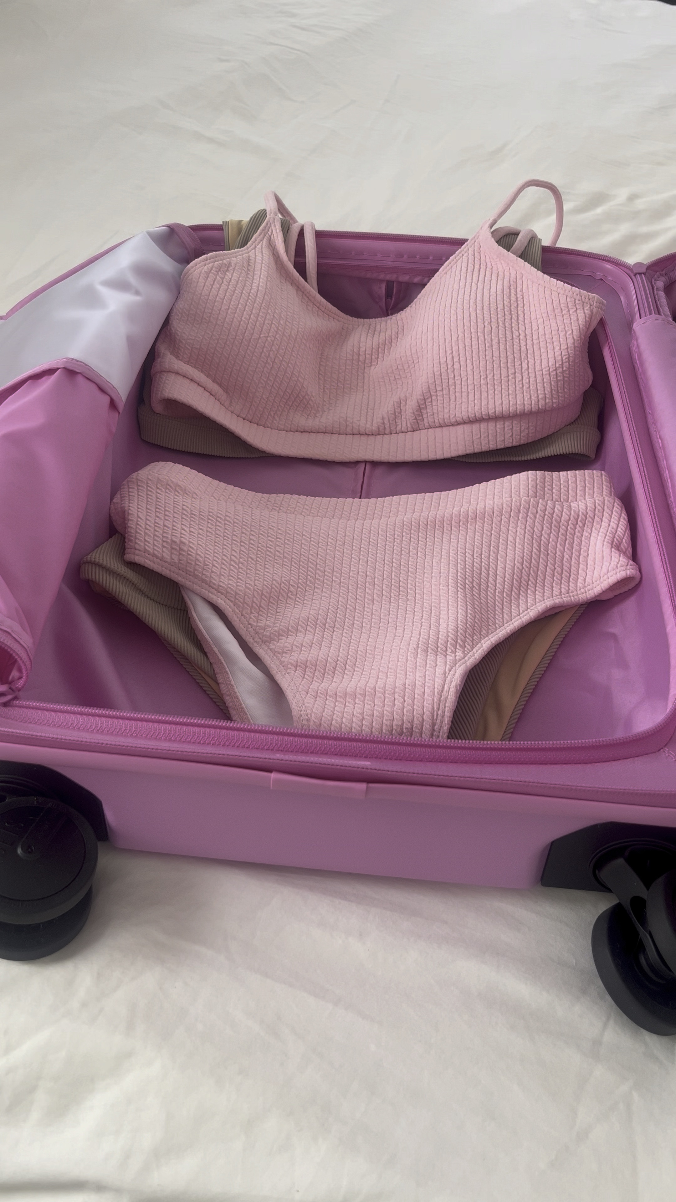 pack with me for my mexico beach vacation. loving this beis carry on luggage, and these beige neutral packing cubes from amazon!

#LTKswim #LTKtravel #LTKunder50