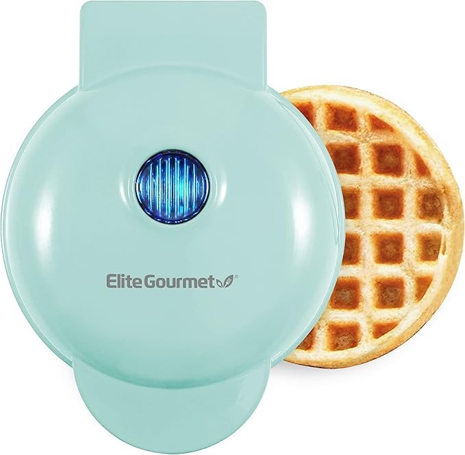 Elite Gourmet EWM015M Electric Nonstick Mini Waffle Maker, Belgian Waffles, Compact Design, Hash ... | Amazon (US)