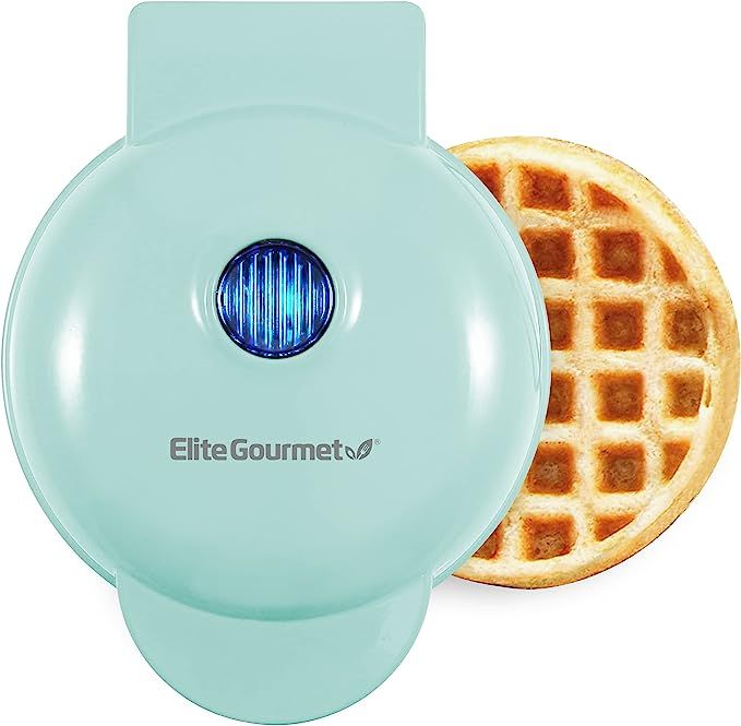 Elite Gourmet EWM015M Electric Nonstick Mini Waffle Maker, Belgian Waffles, Compact Design, Hash ... | Amazon (US)