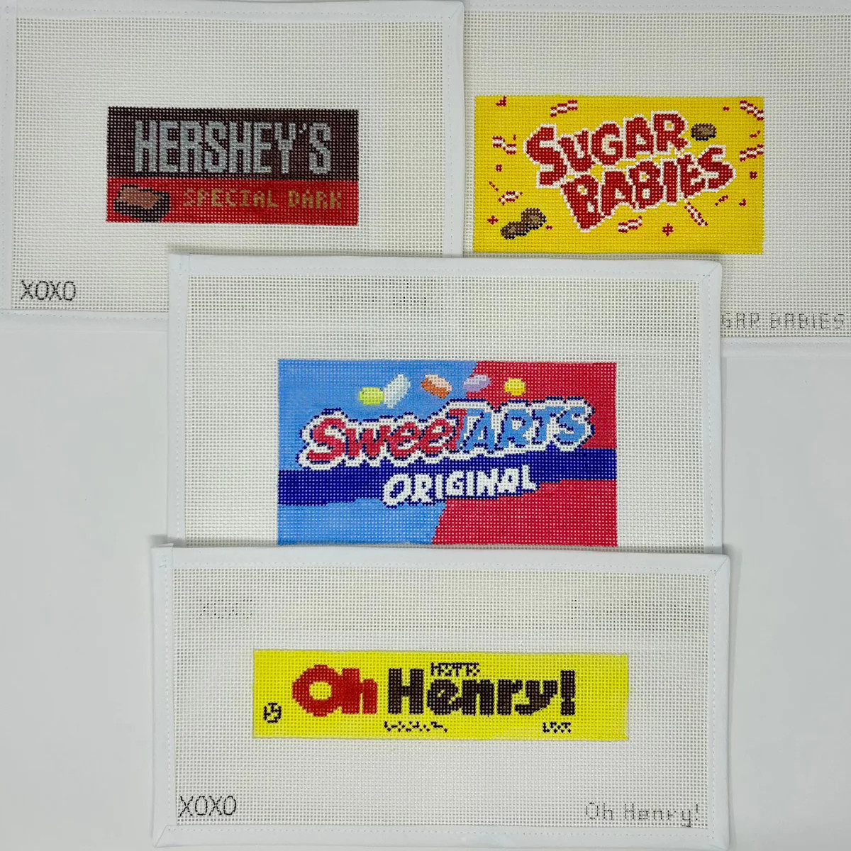 Hershey Special Dark, Sugar Babies, Oh Henry, Sweet Tart | Greystone Needlepoint