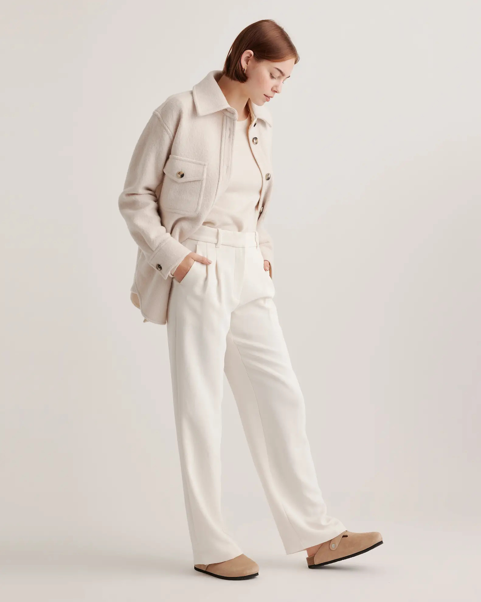 Water Repellent Suede Clog Mule | Quince