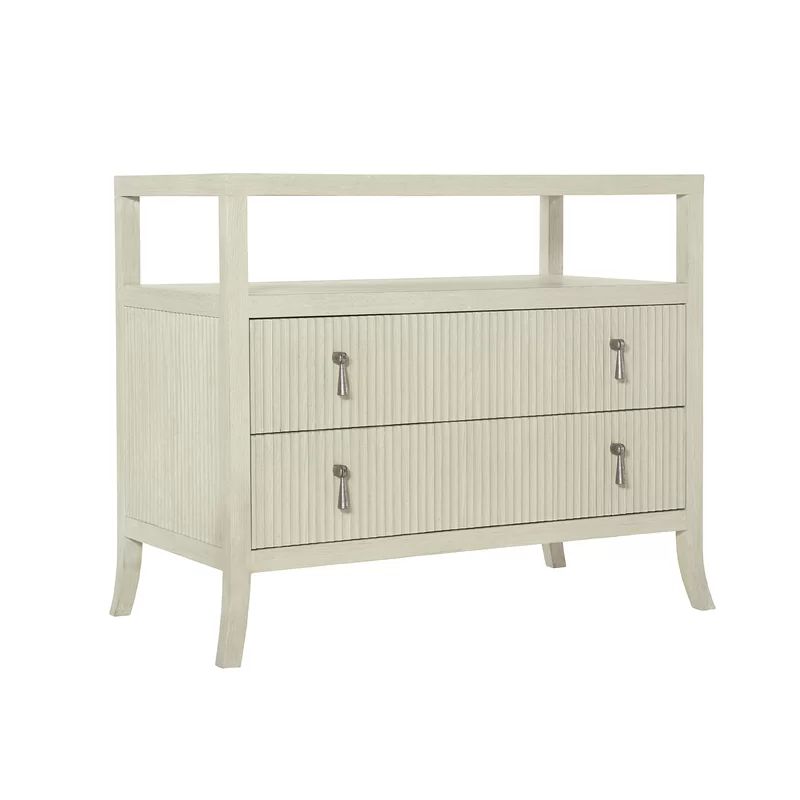 East Hampton 30'' Tall 2 - Drawer Bachelor's Chest in Cerused Linen | Wayfair North America