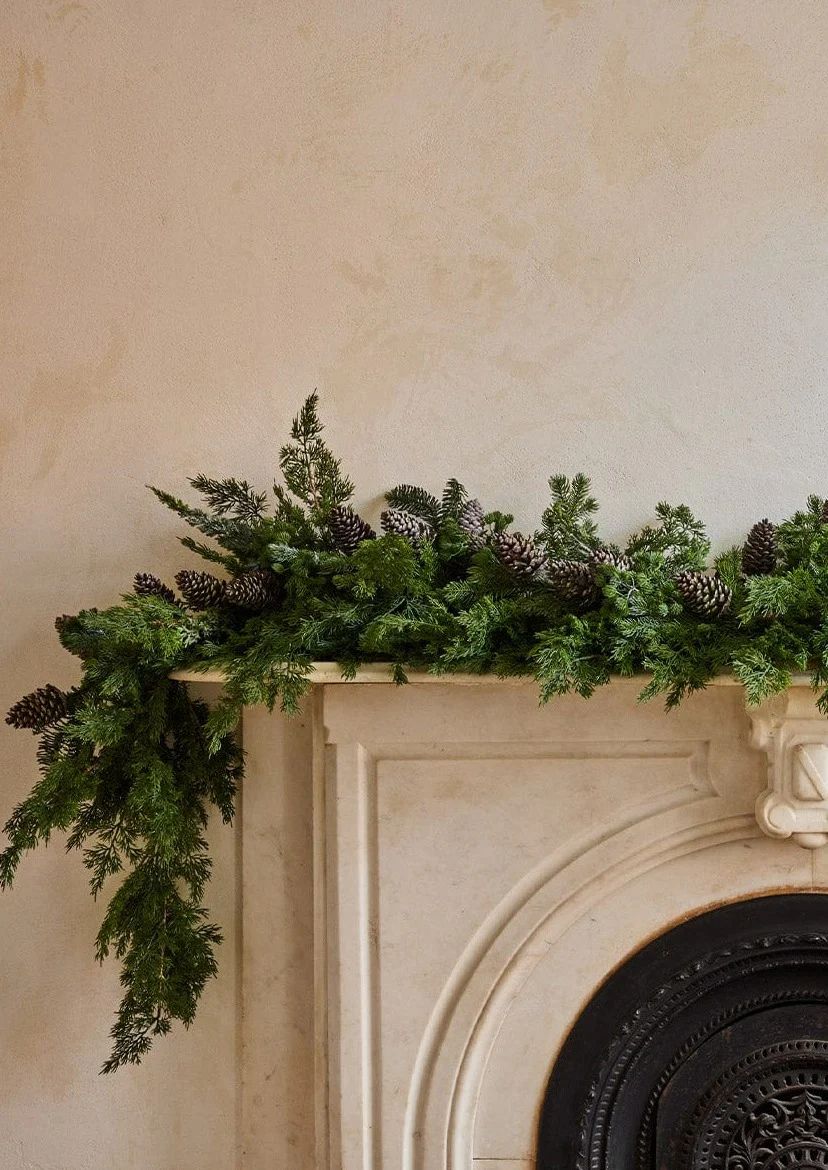 Spruce & Pine Cone Garland | Artificial Holiday Greens at Afloral.com | Afloral