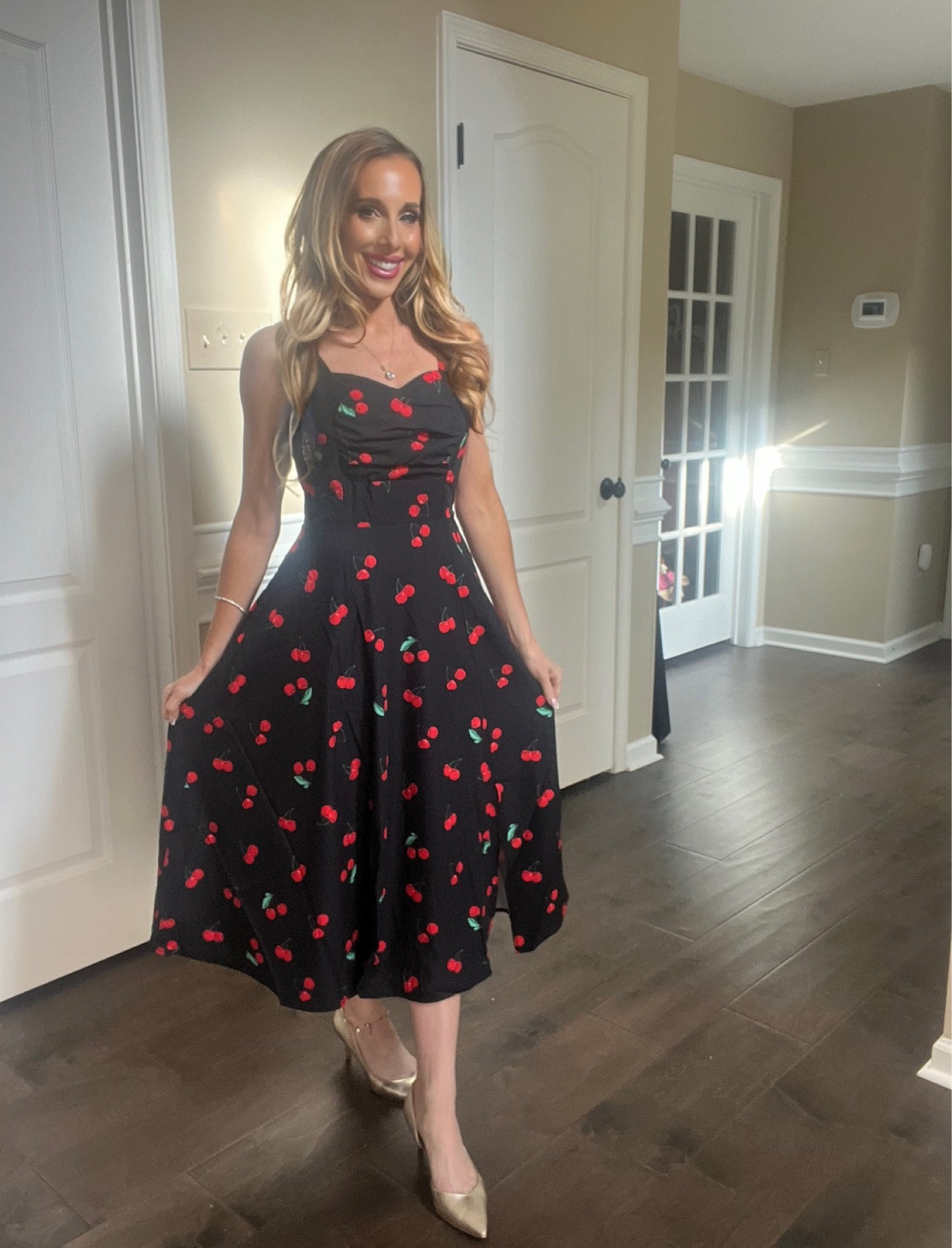 Gorgeous vintage cherry print midi dress ❤️❤️

#LTKFindsUnder50 #LTKStyleTip #LTKSaleAlert