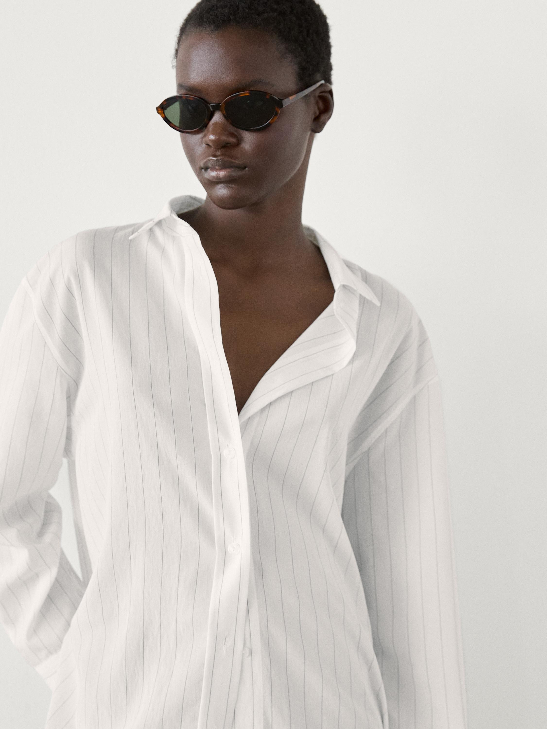 Fine pinstripe shirt | Massimo Dutti US