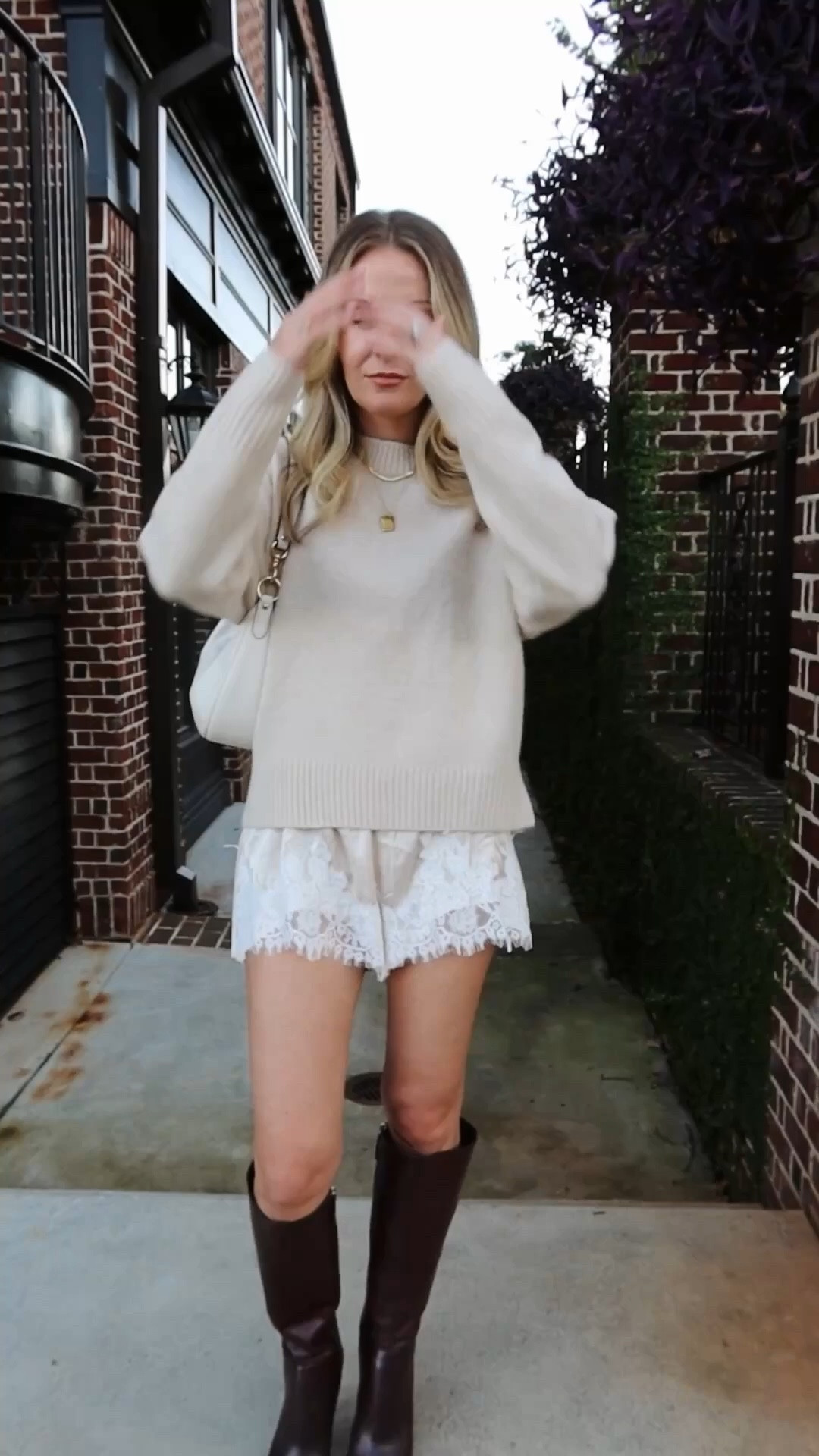 lace shorts outfit for fall 

wearing size small in shorts 

#LTKFindsUnder50 #LTKStyleTip #LTKSeasonal