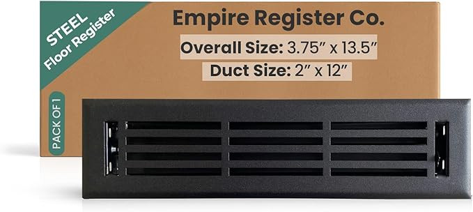 EMPIRE REGISTER CO Linear Design, Heavy Duty Floor Vent Covers, Metal Damper Attached. Vent Cover... | Amazon (US)