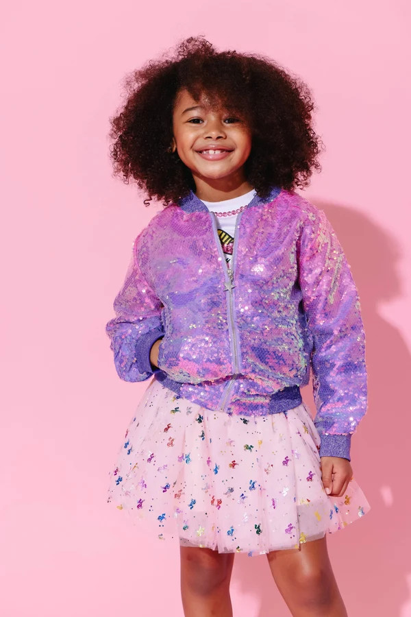 Lavender Haze Sequin Bomber | Lola + The Boys