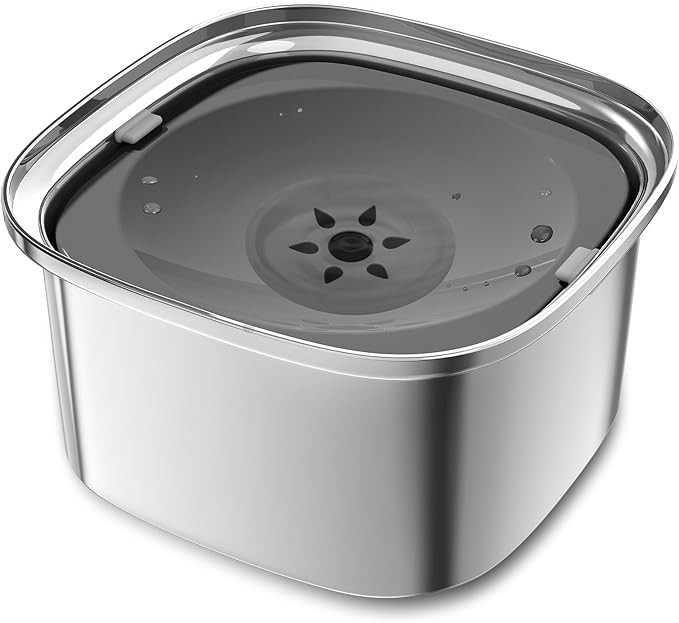 Decflow 3L Dog Water Bowl Stainless Steel Slow Drinking Dog Bowl with Lid, No Spill Water Bowl fo... | Amazon (US)