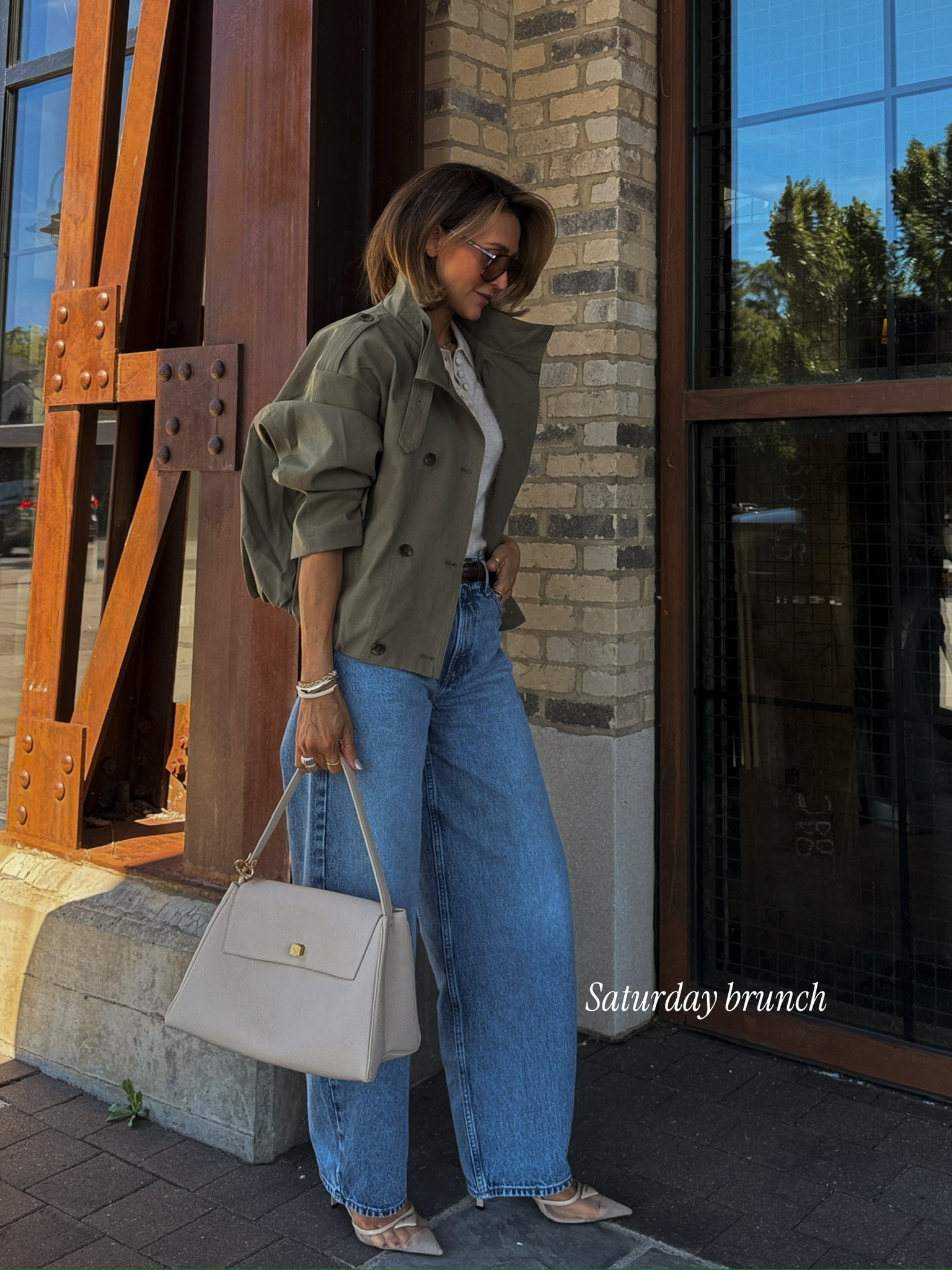 Fall Formulas: jeans + short sleeve sweater 🫒🍂 jeans are included in the fall event ( up to 25% off with code: FALL) 

I ended up investing in another super cute polo cashmere fuzzy sweater and can’t get enough!! Jeans 25, barrel silhouette, fits slightly oversized, sweater xs and jacket small - Prada sling backs 

#LTKootd #LTKgrwm #LTKSeasonal