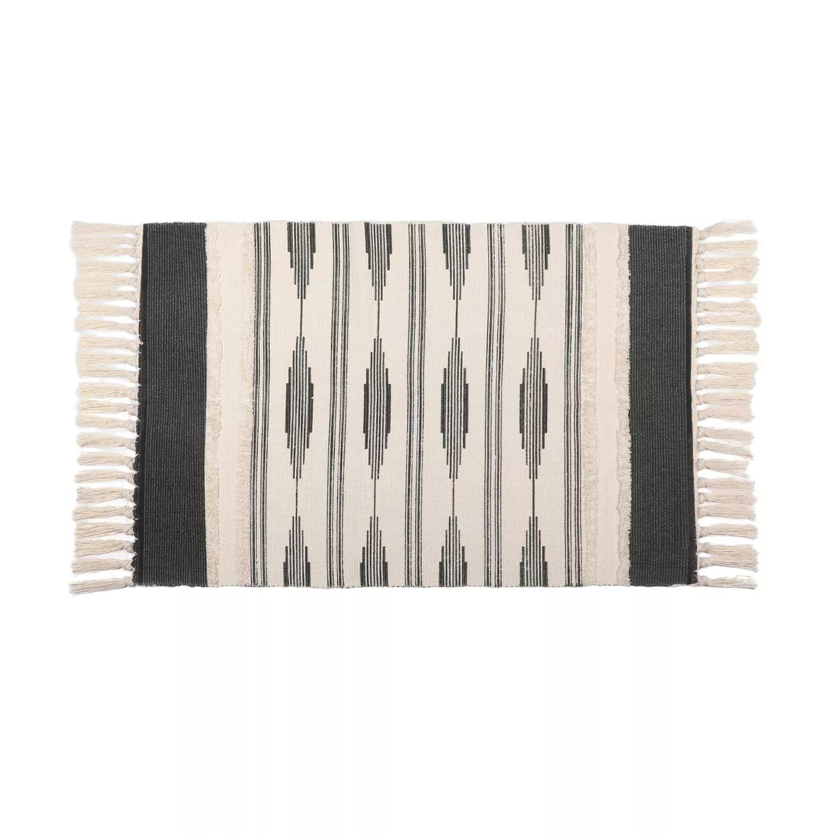 Okuna Outpost Boho Themed 23.6" x 35" Bathroom Rug Mat with Tassels, Indoor Outdoor Bedroom Bath ... | Target