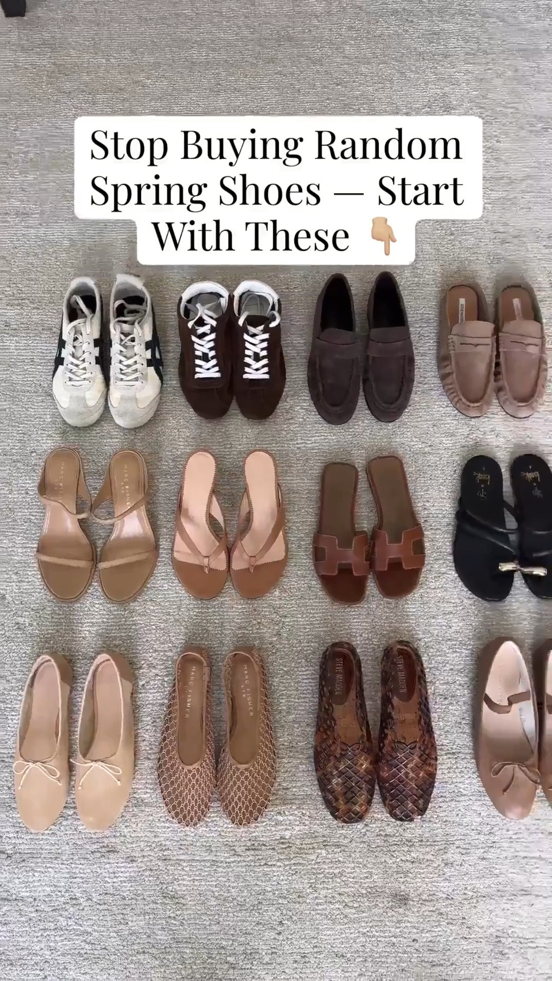 Spring shoe roundup. You should have a mix of:

Ballet flats
Loafers
Simple heeled sandals
Simple flat sandals
Minimal sneakers 
Flats - jelly, mesh, woven, netted  

Spring style, spring shoes, sandals, sneakers 



#LTKPetite #LTKSeasonal