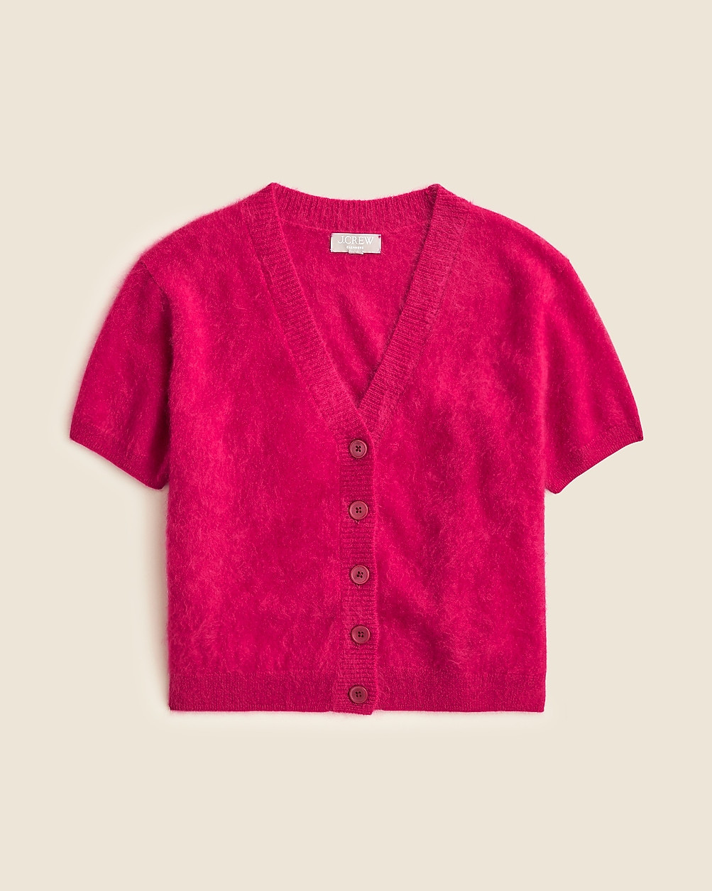 Brushed cashmere short-sleeve cardigan | J. Crew US
