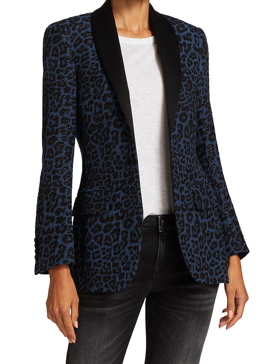 R13 Women's Leopard Shawl Lapel Blazer - Blue Leopard - Size XS | Saks Fifth Avenue OFF 5TH