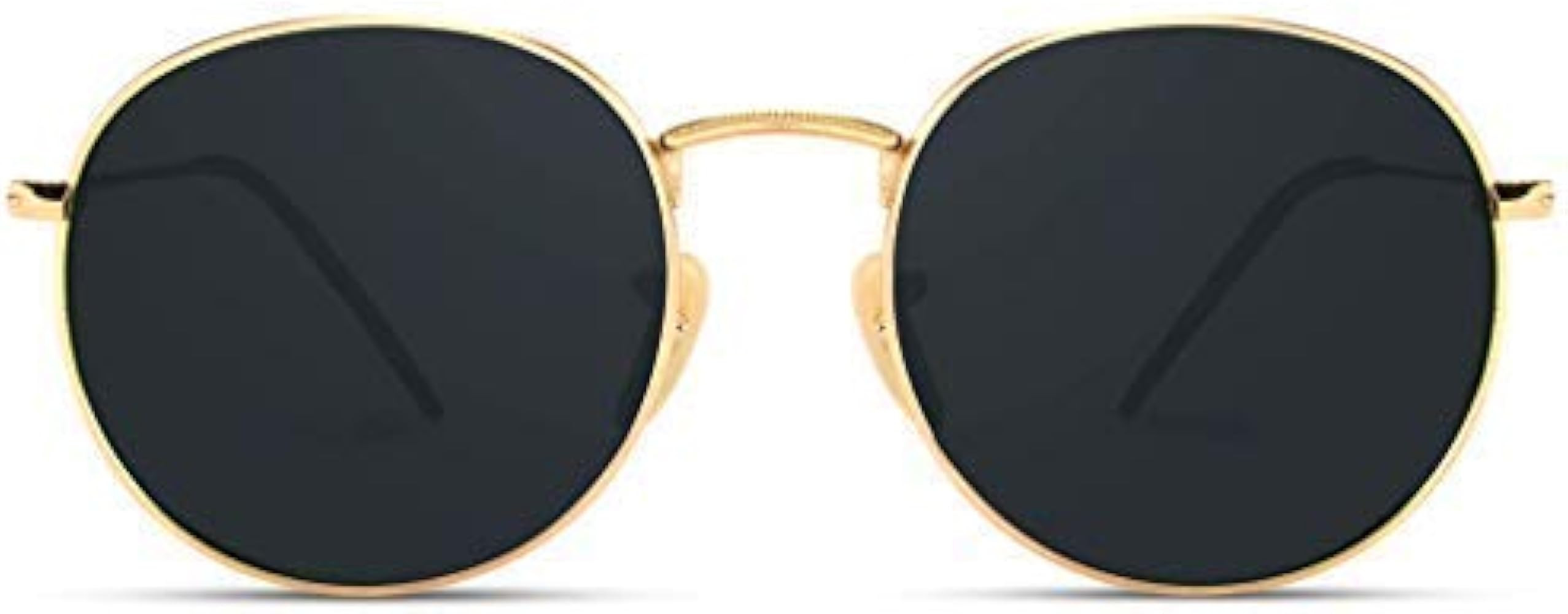 Reflective Lens Round Trendy Sunglasses | Amazon (US)
