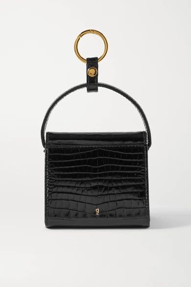 Gu de - Play Mini Croc-effect Leather Tote - Black | NET-A-PORTER (US)