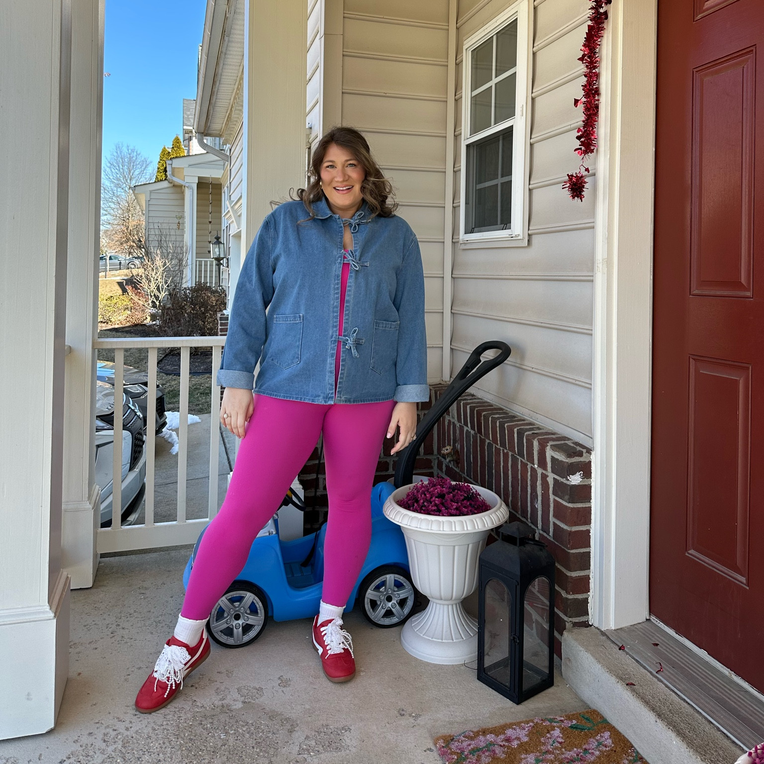 A casual galentines fit 

#LTKmomlife #LTKValentine #LTKBump