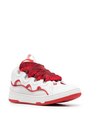 Click for more info about Lanvin Curb Panelled lace-up Sneakers - Farfetch