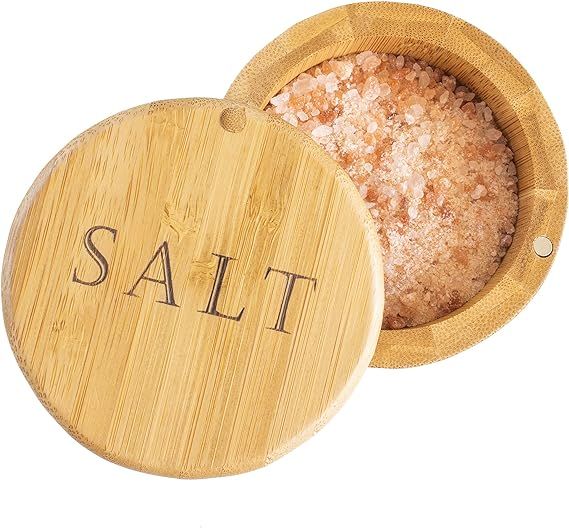 Totally Bamboo Salt Storage Box with Magnetic Swivel Lid, "Salt" Engraved on Lid | Amazon (US)
