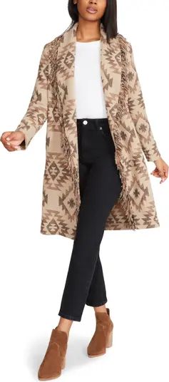 Fringe Shawl Collar Coat | Nordstrom