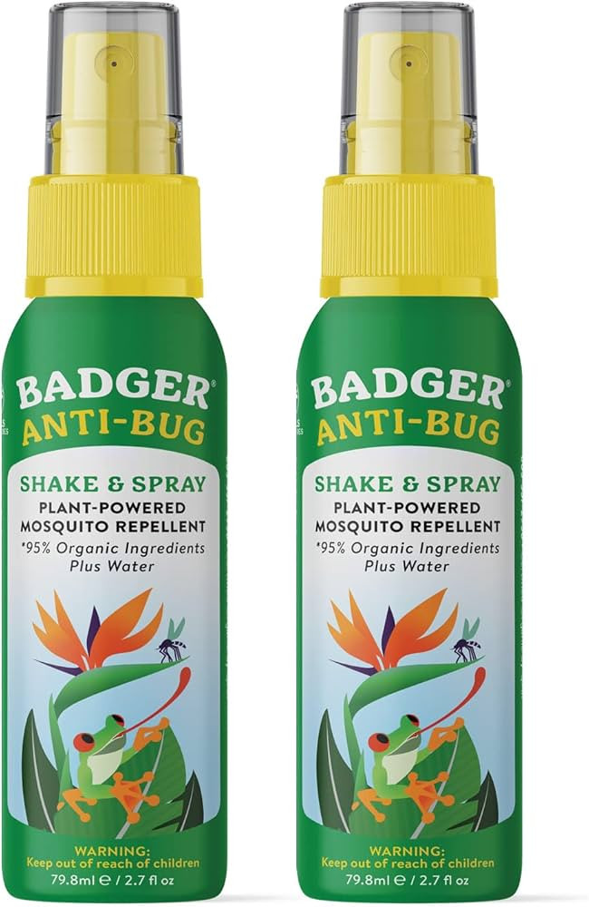 Badger Bug Spray Travel Size, Family Friendly All Natural Mosquito Repellent w/Organic Essential ... | Amazon (US)
