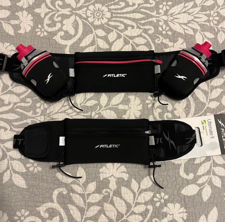 I’m excited to test out some different versions of my favorite running belt!

The top on has 2 8oz water bottles for you to carry on your run and the bottom has extra side pockets for fuel! Both running belts have elastics to attach your bib to on race day!

These would make amazing gifts for runners!

#LTKGiftGuide #LTKfindsunder50 #LTKfitness