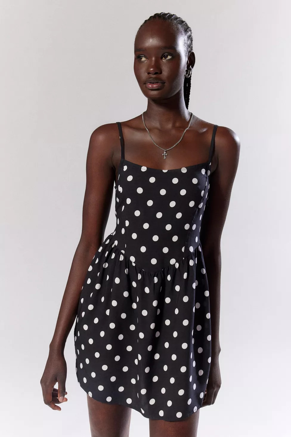 Motel Ramana Polka Dot Mini Dress | Urban Outfitters (US and RoW)