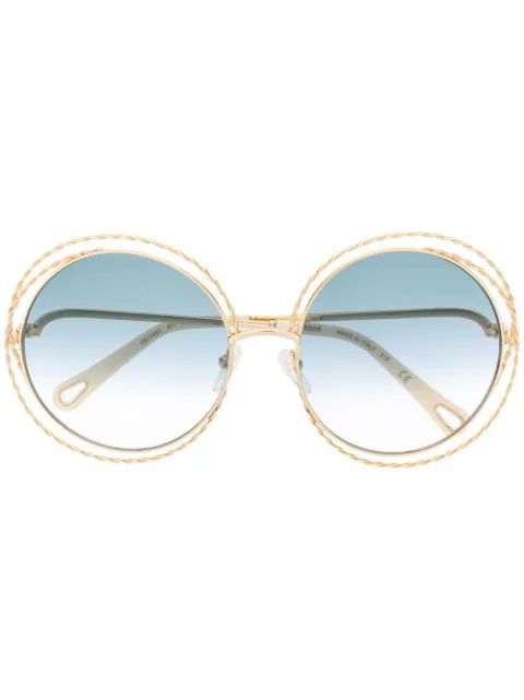 Carlina Chain round-frame sunglasses | Farfetch (US)