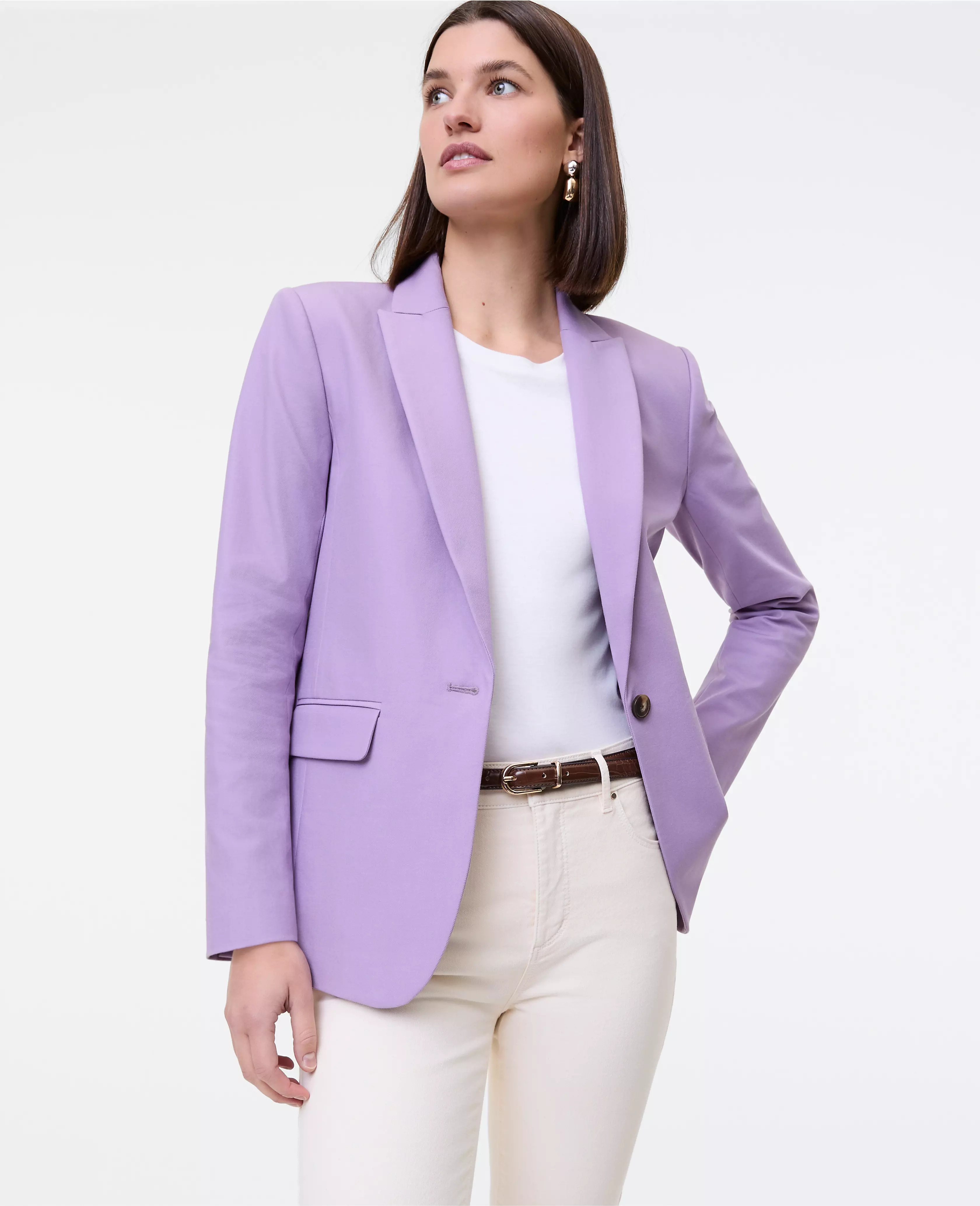 The Longline Blazer in Bi-Stretch Twill | Ann Taylor