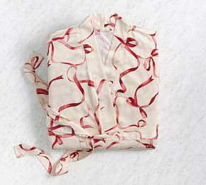 Monique Lhuillier Aubree Bow Robe | Pottery Barn CA