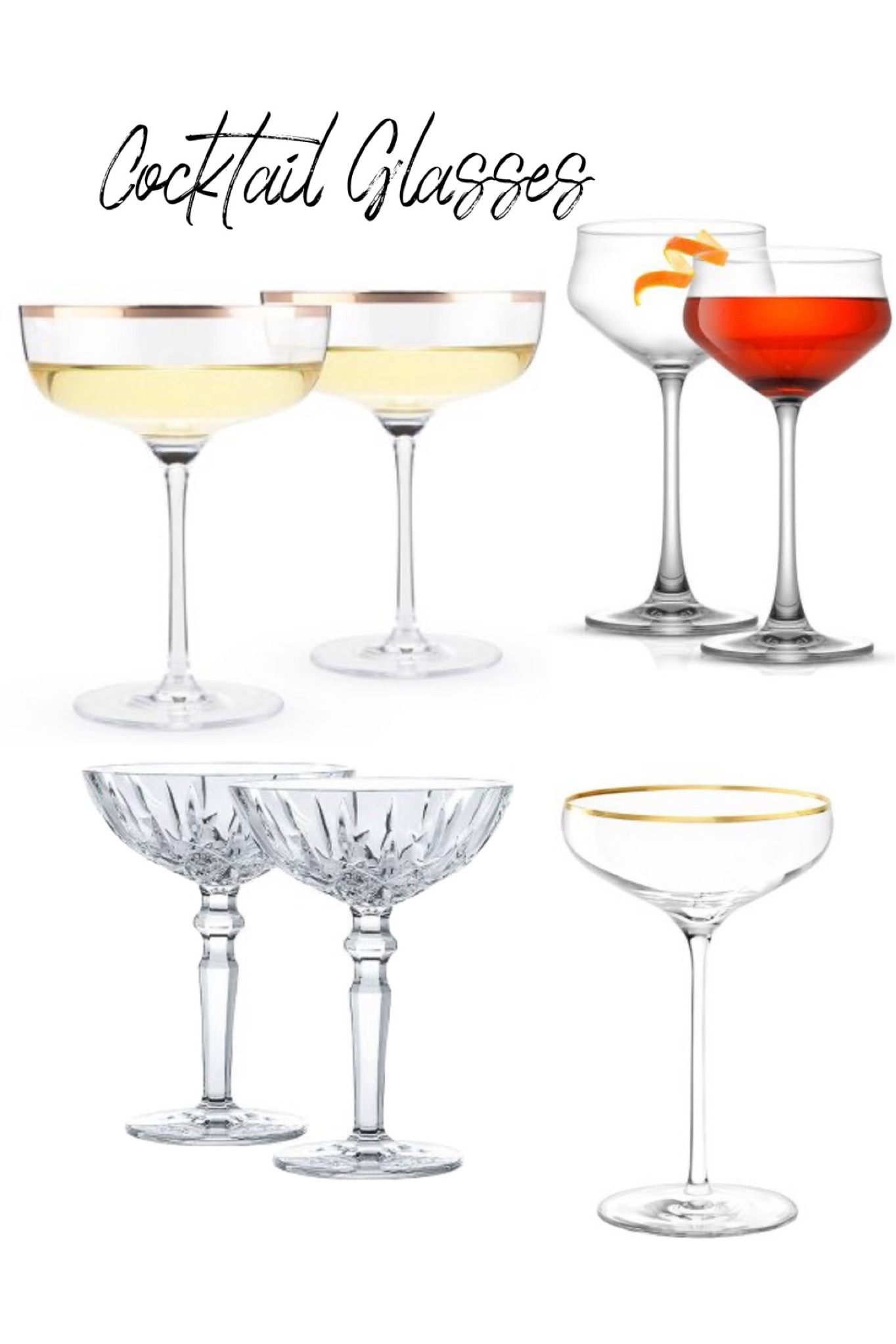 Cocktail glasses for entertaining from Target. 

Coupe glass
Cocktail glass
Party details
Kitchen decor 

#LTKhome #LTKGiftGuide #LTKCyberweek