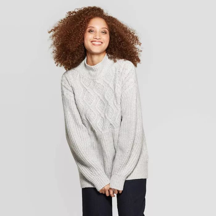 Women's Long Sleeve Mock Turtleneck Pullover Sweater - A New Day™ | Target