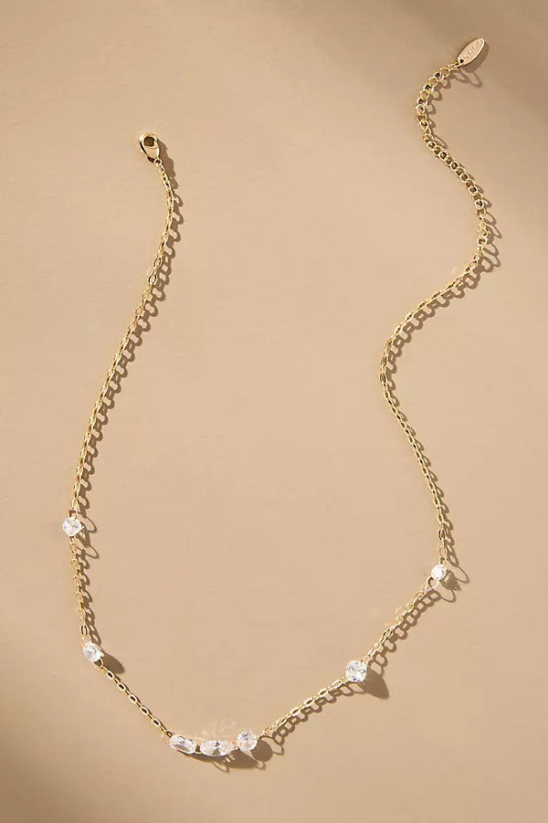 Spaced Crystals Necklace | Anthropologie (US)