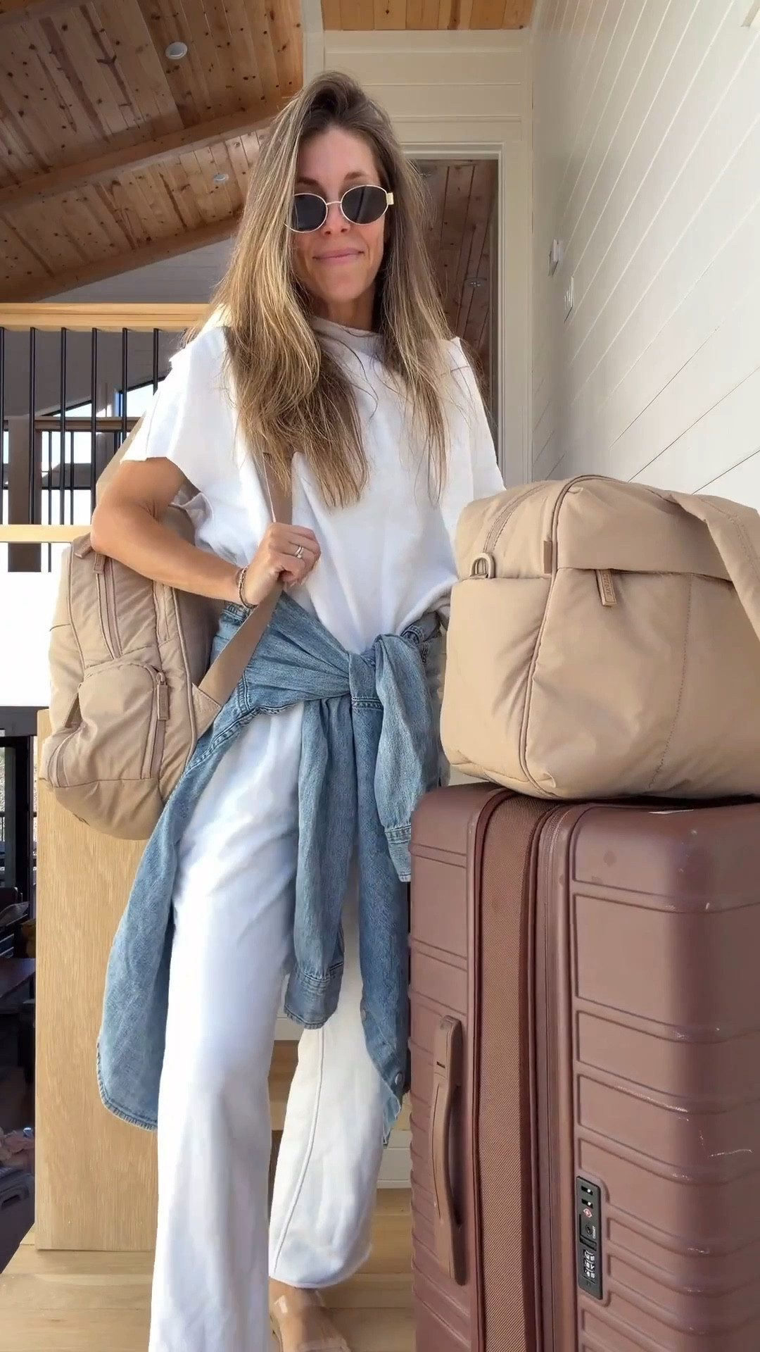 Travel outfit for the drive home! Size small in this comfy Amazon sweat set and my go to oversized Aritzia denim shirt. Always traveling with my Beis luggage and calpak bags!! 


#LTKootd #LTKgrwm #LTKdayinmylife