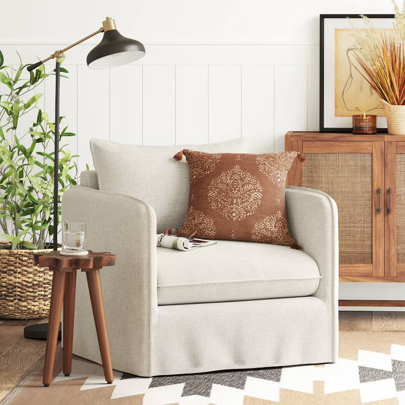 Berea Slouchy Lounge Chair with French Seams - Threshold™ | Target