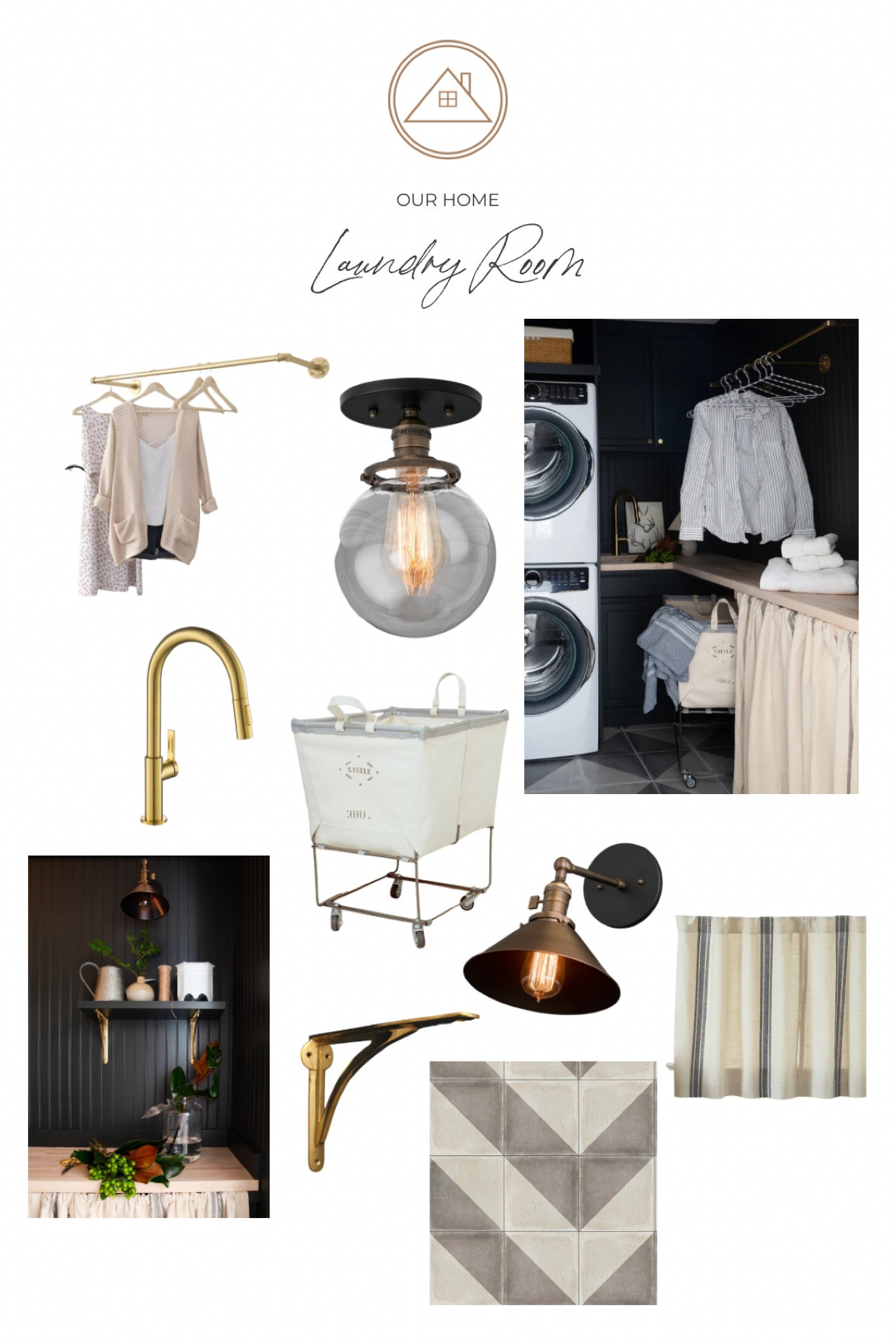 Moody Laundry Room! Here’s all the exact items we used to renovate our little laundry room. 

#LTKhome #LTKstyletip #LTKunder50