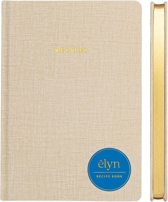ELYN Recipe Book, Blank Cooking Notebook With 85 Recipe Pages, Ribbon Bookmarks & Index Pages, Sp... | Amazon (US)