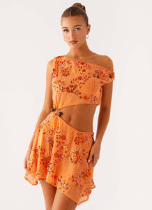 Aletta Sequin Mini Dress - Orange | Peppermayo (Global)