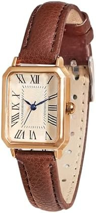 BESTKANG Leather Strap Watches for Women Elegant Dainty Ladies Watch Vintage Rectangle Women Quar... | Amazon (US)